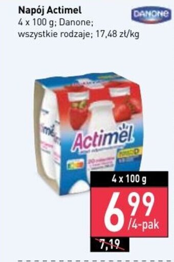 Stokrotka Market Danone Napój Actimel 4 x 100 g oferta