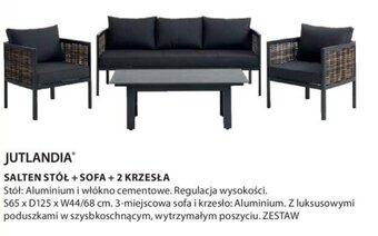 JYSK Jutlandia Salten stół + sofa + 2 krzesła oferta