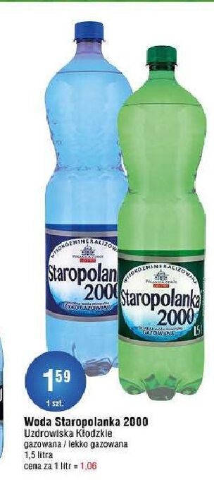 E.Leclerc Woda lekko gazowana staropolanka 2000 oferta