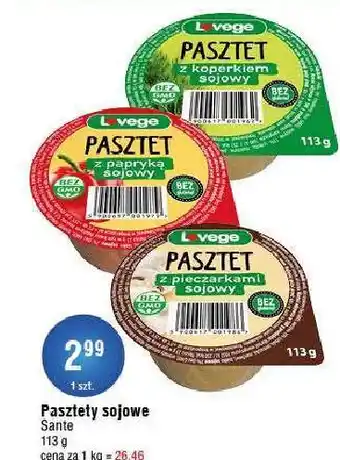 E.Leclerc Pasztet sojowy z pieczarkami sante oferta