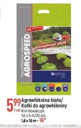 E.Leclerc Agrowłóknina antychwastowa 1.6 x 10 m p-17 biała rim kowalczyk oferta