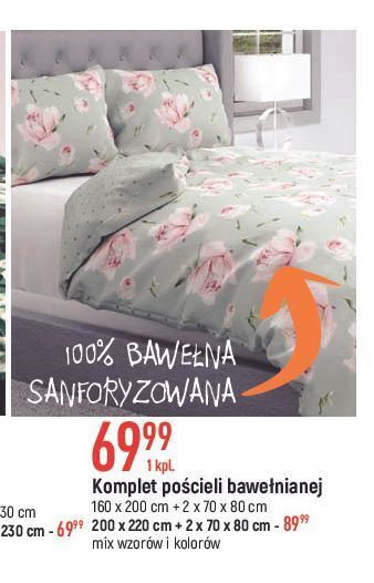 E.Leclerc Komplet pościeli bawełna 200 x 220 cm + 2 70 80 oferta
