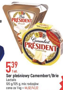 E.Leclerc Ser camembert naturalny president oferta