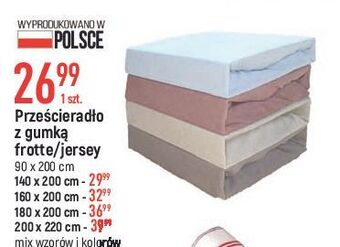 E.Leclerc Prześcieradło jersey z gumką 140 x 200 cm oferta