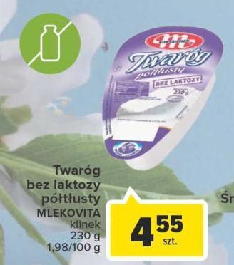 Carrefour Twaróg półtłusty bez laktozy mlekovita oferta