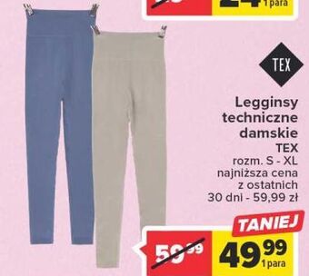 Carrefour Legginsy sportowe damskie s-xl tex oferta