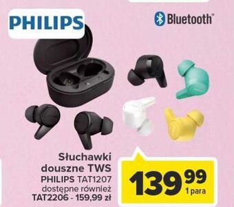 Carrefour Słuchawki tat2206 białe philips oferta