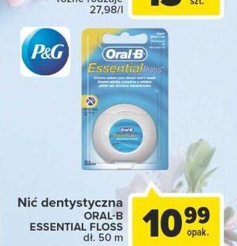 Carrefour Nić dentystyczna 50 m oral-b essential floss oferta