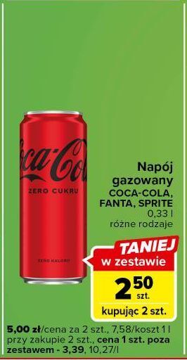 Carrefour Express Napój pomarańczowy fanta oferta