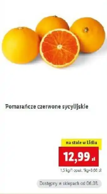 Lidl Pomarańcze czerwone sycylijskie 1,5kg oferta