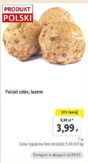 Lidl Polski seler 1kg oferta