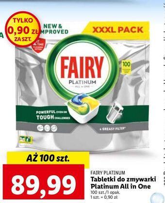Lidl Tabletki do zmywarek lemon fairy platinum oferta