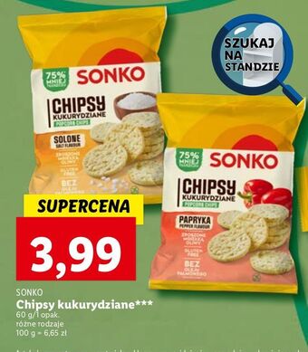 Lidl Chipsy kukurydziane solone sonko oferta