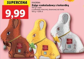 Lidl Zając z czekolady deserowej favorina oferta