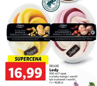 Lidl Lody wanilia i truskawka deluxe oferta