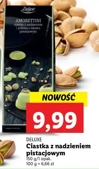 Lidl Ciastka z nadzieniem pistacjowym deluxe oferta