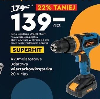 Biedronka Wiertarko-wkrętarka niteo oferta