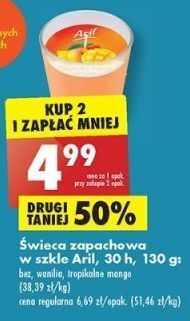 Biedronka Świeca w szkle bez aril oferta