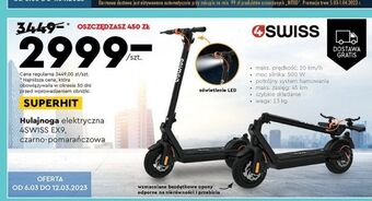 Biedronka Hulajnoga elektryczna ex9 czarno-pomarańczowa 4swiss oferta