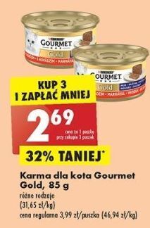 Biedronka Karma dla kota kurczak purina gourmet gold oferta
