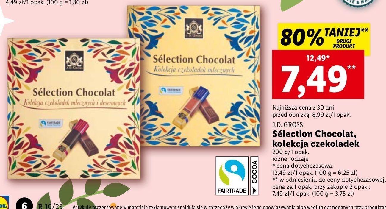 Promocja Czekoladki selection chocolat j.d.gross w Lidl