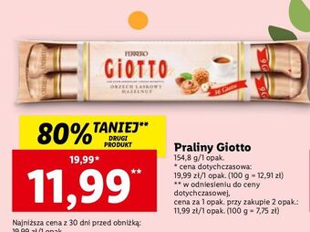 Lidl Praliny o smaku maślanych ciasteczek giotto oferta