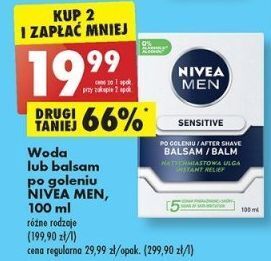 Biedronka Woda po goleniu łagodząca nivea men sensitive oferta
