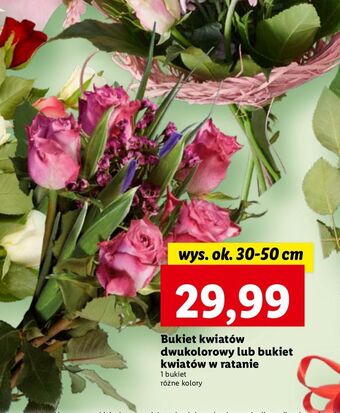 Lidl Bukiet kwiatów w ratanie oferta