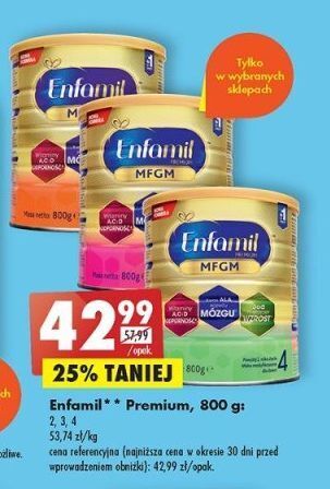 Biedronka Mleko 3 enfamil premium mfgm oferta