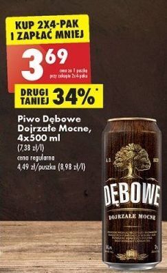 Biedronka Piwo dębowe dojrzałe mocne oferta