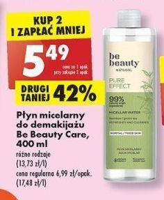 Biedronka Płyn micelarny pure effect be beauty natural oferta