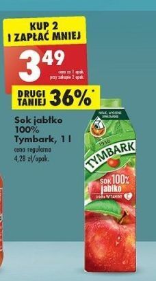 Biedronka Sok jabłkowy tymbark 1936 oferta