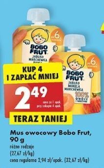 Biedronka Mus jabłko-marchewka-dynia bobo frut oferta