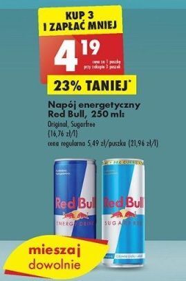 Biedronka Napój energetyczny red bull oferta