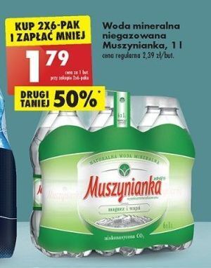Biedronka Woda niegazowana muszynianka oferta