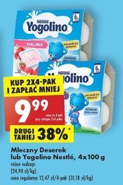 Biedronka Deserek malinowy nestle yogolino (jogolino) oferta