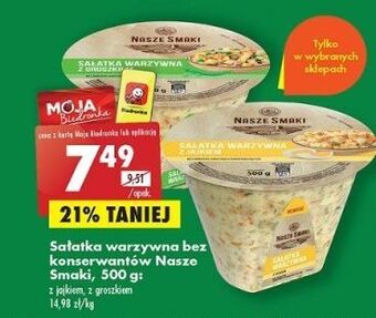 Biedronka Sałatka warzywna z groszkiem nasze smaki oferta