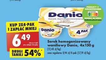 Biedronka Serek wanilia danone danio oferta