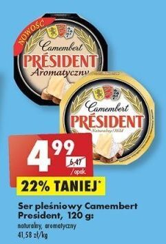Biedronka Ser camembert naturalny president oferta