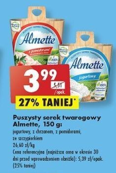 Biedronka Serek jogurtowy hochland almette oferta
