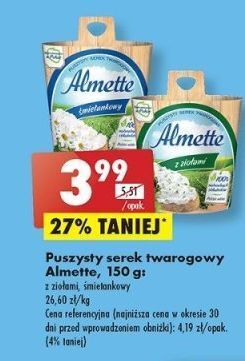 Biedronka Serek z ziołami hochland almette oferta