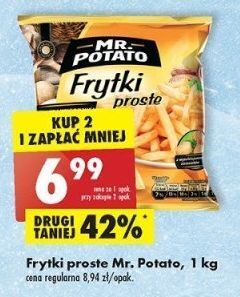 Biedronka Frytki proste mr. potato oferta