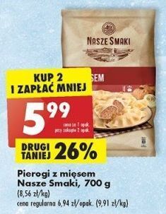 Biedronka Pierogi z mięsem nasze smaki oferta