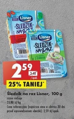 Biedronka Śledzik na raz z suszonymi pomidorami ziołami włoskimi lisner na raz oferta