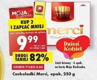 Biedronka Bombonierka czerwona storck merci oferta