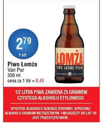 Piwo łomża jasne pełne