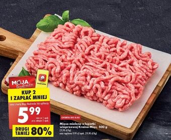Biedronka Mięso mielone z łopatki wieprzowej kraina mięs oferta