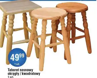 E.Leclerc Taboret sosnowy kwadratowy oferta