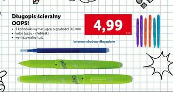 Lidl Długopis ścieralny. Oops! oferta