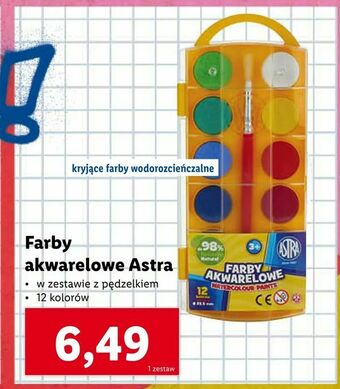 Lidl Farby akwarelowe Astra oferta